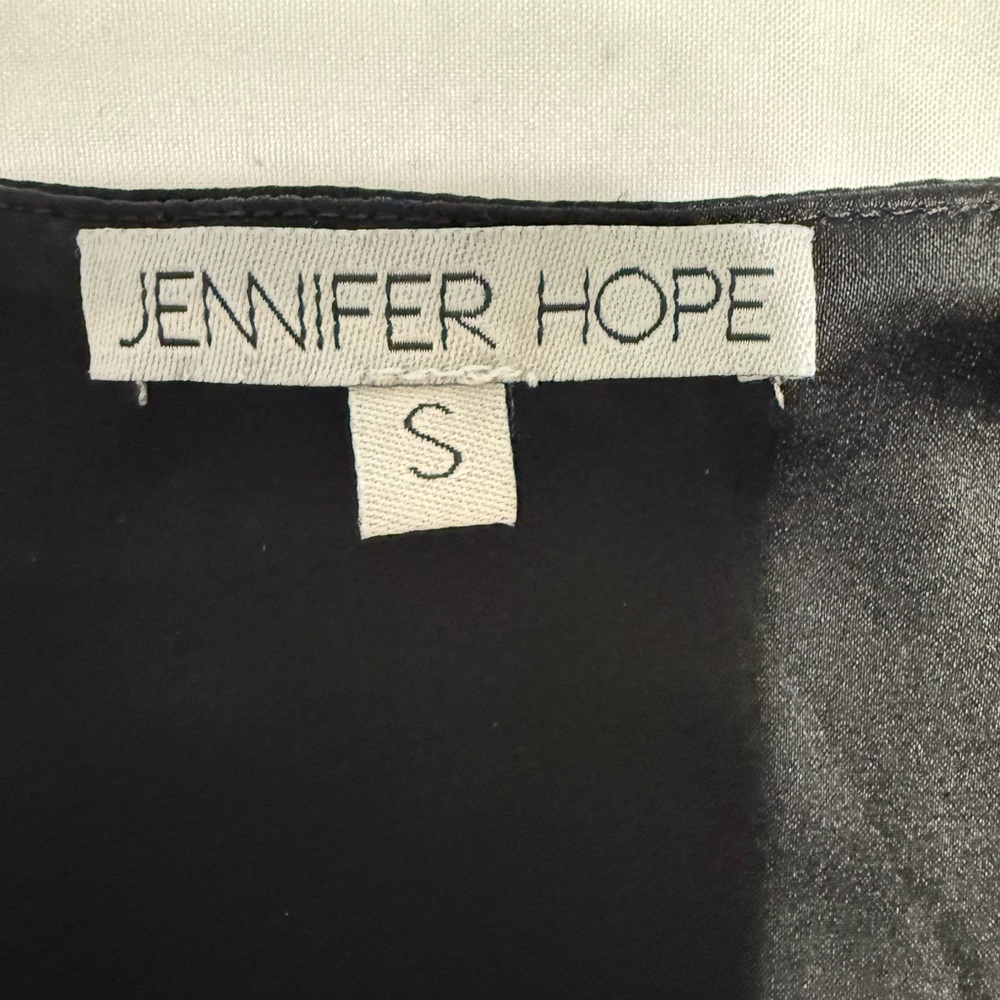 Jeniffer Hope Silk Crop Blouse Black Bell Sleeve Dark Romantic Whimsigoth witchy - Picture 4 of 9